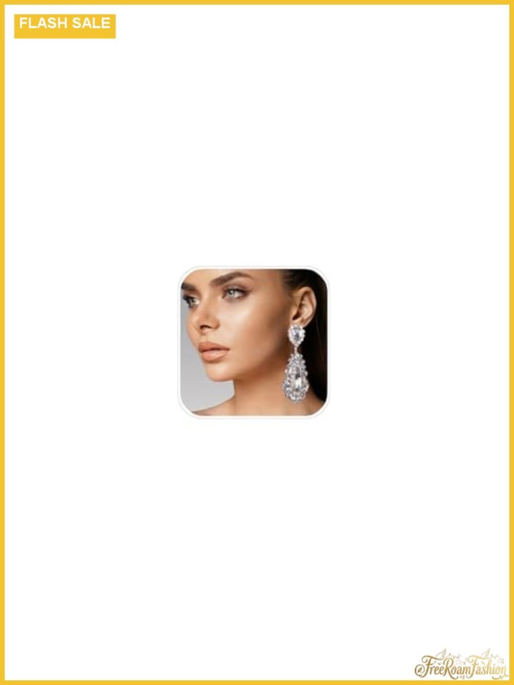 Silver Rhinestone Chandelier Earrings Dangling Hypoallergenic Large Drop Formal